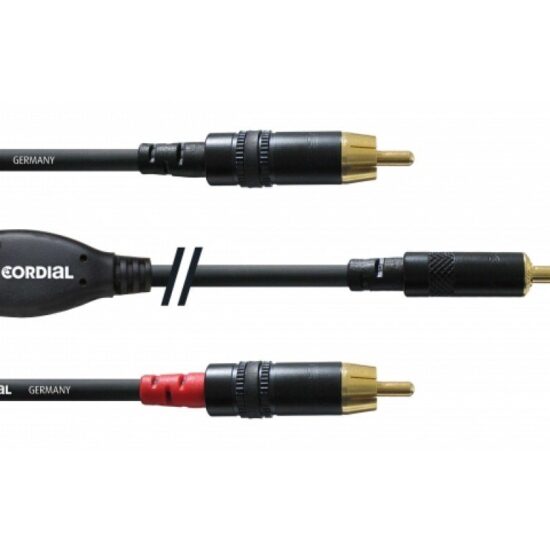 CORDIAL CFY 3 WCC câble Y, 3m, MiniJack- 2x RCA – Image 1