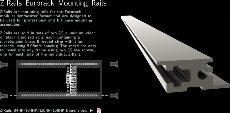 TIPTOP AUDIO Z-RAILS 104HP BLACK