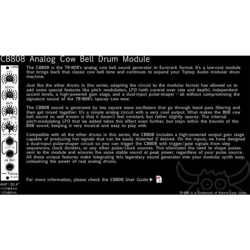 TIPTOP AUDIO CB-808/TR808 Cowbell