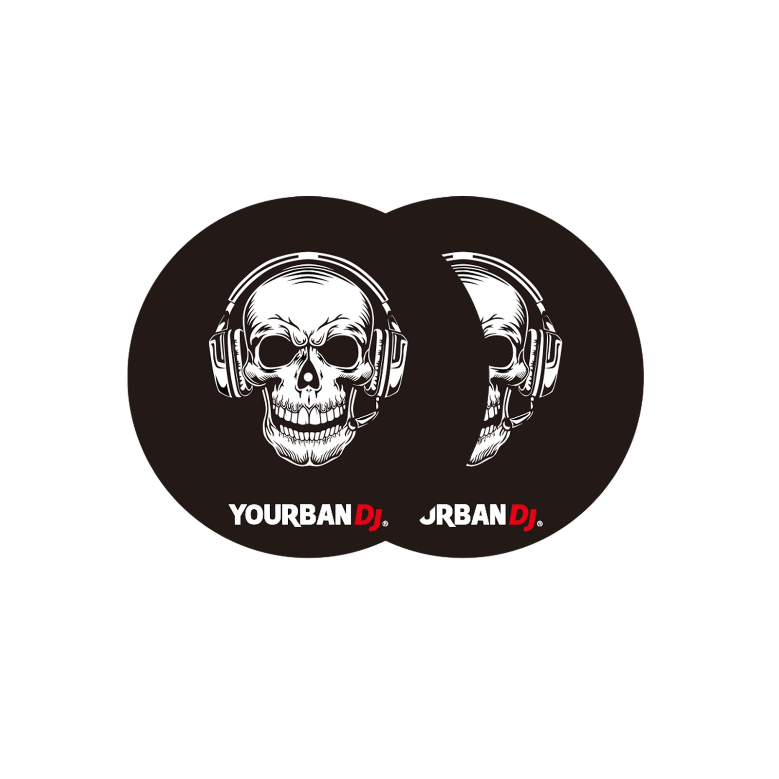 Paire Feutrine Noir/Tête de Mort – Image 1