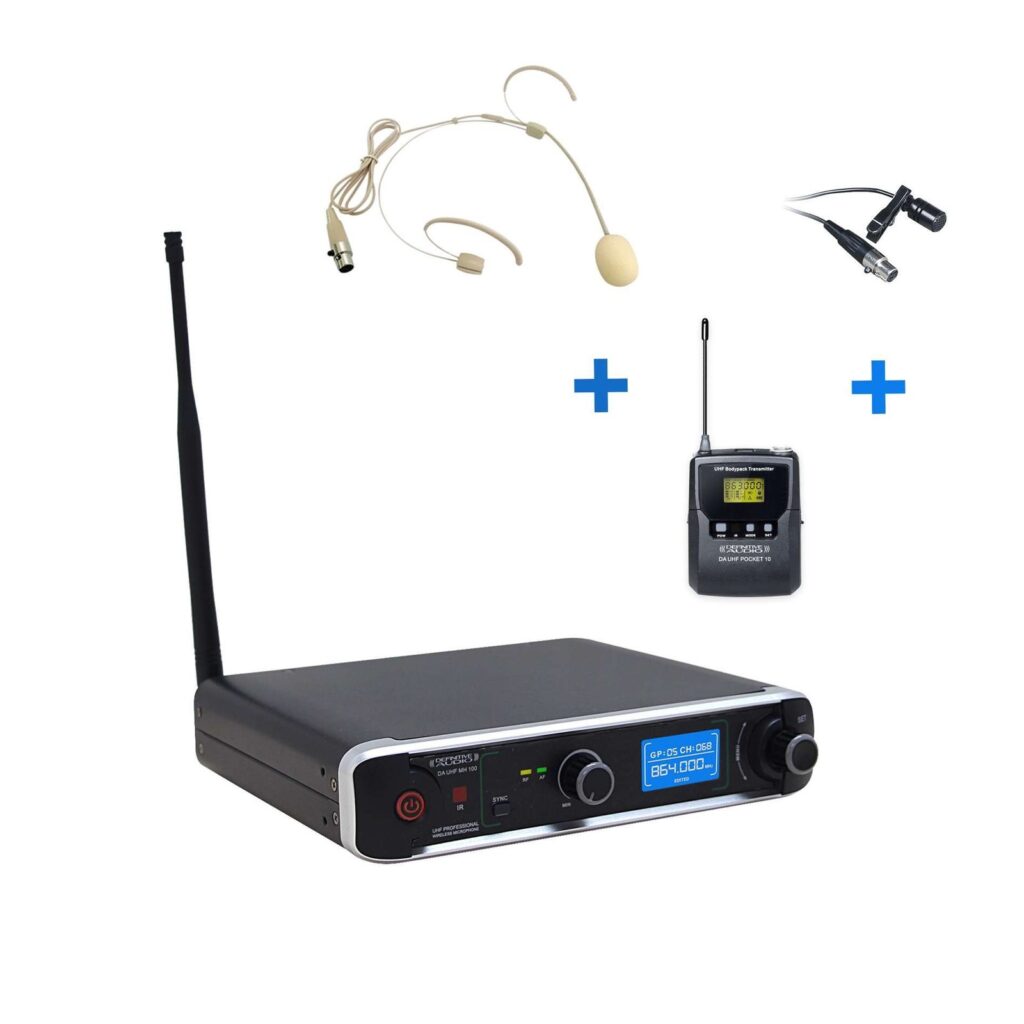Micro Serre Tête Simple UHF + Micro Lavalier