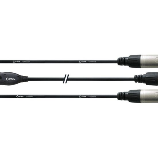 CORDIAL CFY 0.3 FMM câble Y-XLR, 0.3m – Image 1