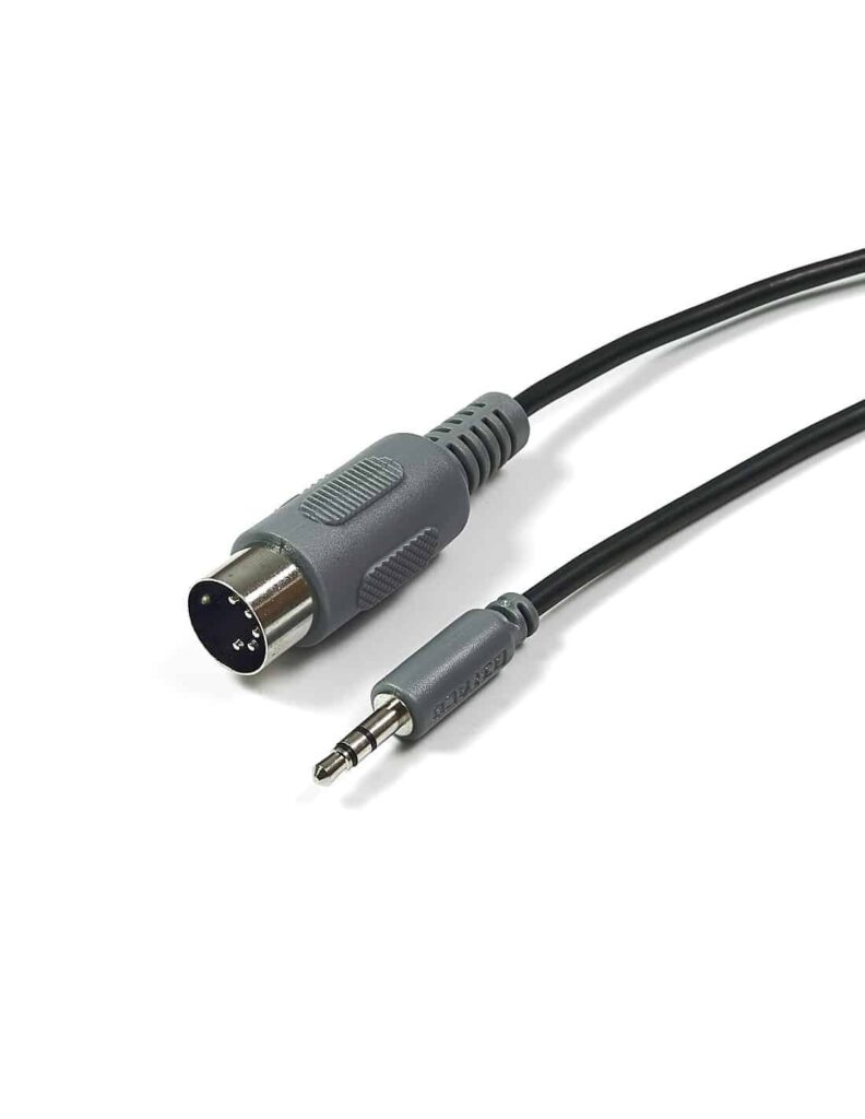 Din 5 pôles MIDI vers Mini Jack TRS B (gris)