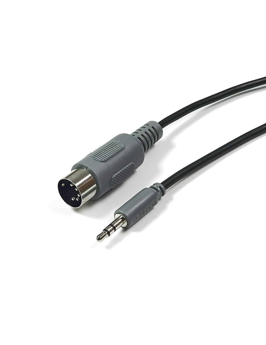 Din 5 pôles MIDI vers Mini Jack TRS B (gris) – Image 1